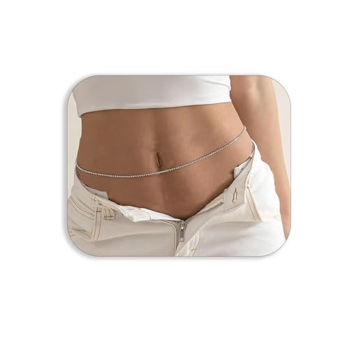 VAMA Saree Waist Strap belt Sontada karddhani vaddanam Kamarbandh Hip Body belly chain for women Girls (Silve waist strap belt) - Image 1
