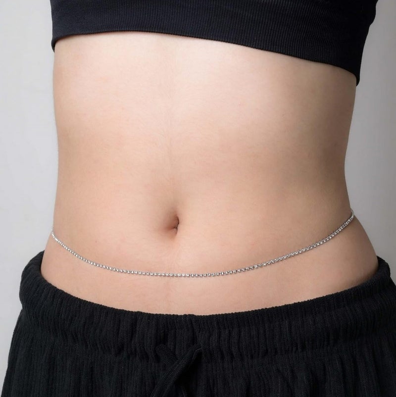 VAMA Saree Waist Strap belt Sontada karddhani vaddanam Kamarbandh Hip Body belly chain for women Girls (Silve waist strap belt) - Image 2
