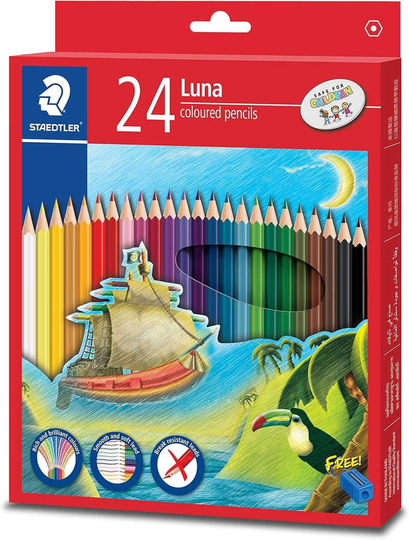 Staedtler Luna 24 Colors Coloured Pencil Set - Image 1