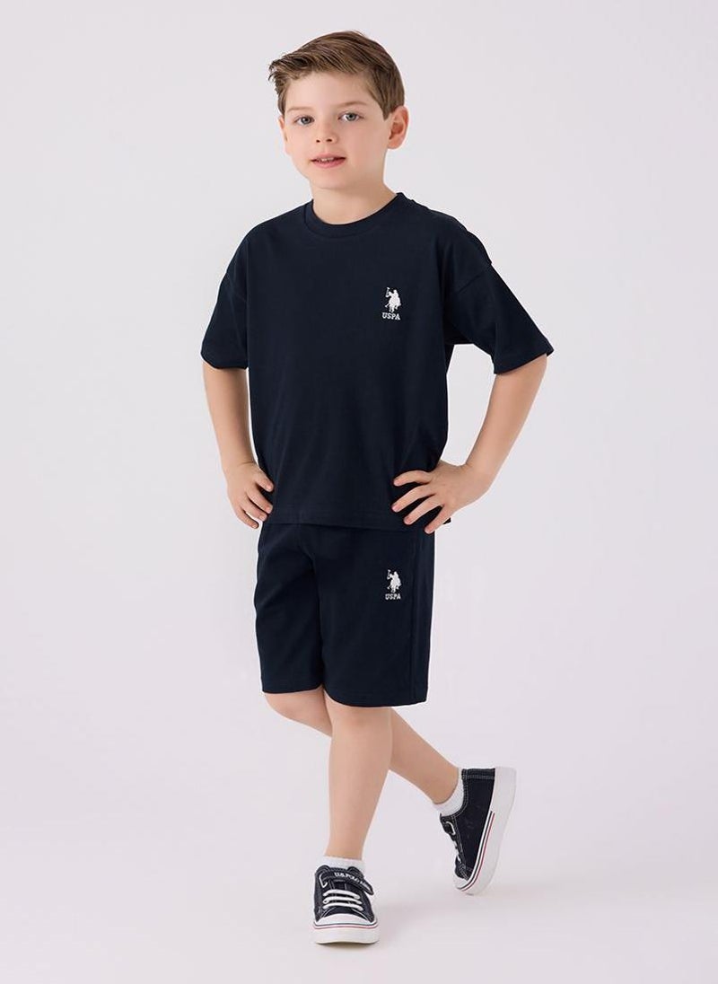 U.S. Polo Assn. U.S. Polo Assn. Boys Black Bermuda Set  - Image 1