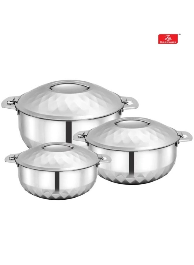 JB COOKWARE Set of 3 stainless steel containers Available in several sizes - Image 1