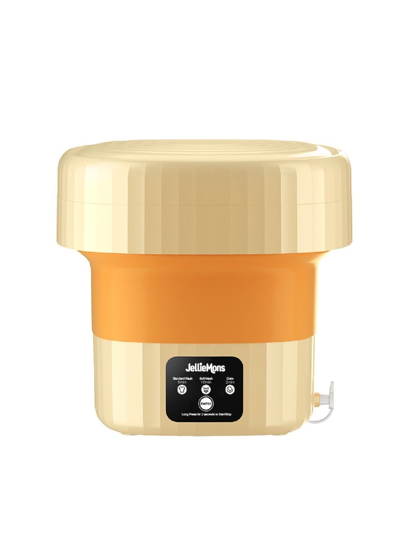 JellieMons غسالة جلي مونس المحمولة الصغيرة القابلة للطي مع سلة تصريف، غسالة خفيفة 12 فولت مع زر لمس لملابس الأطفال، الملابس الداخلية أو الملابس الصغيرة - Image 1