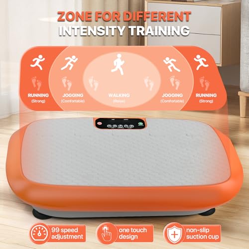 Elefor Vibration Plate Exercise Machine for Weight Loss Fitness Equipment, Vibration Plate Platform for Home Fitness,Lymphatic Drainage Shaking Full Body Shaker 99 Adjustable Speeds - Image 4