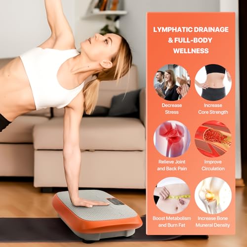 Elefor Vibration Plate Exercise Machine for Weight Loss Fitness Equipment, Vibration Plate Platform for Home Fitness,Lymphatic Drainage Shaking Full Body Shaker 99 Adjustable Speeds - Image 2