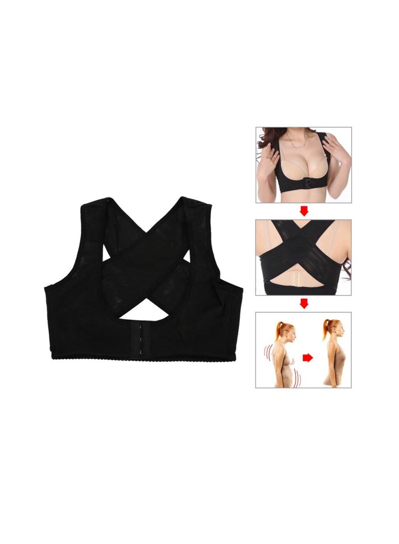 Hunchback Correction Belt, Back Posture Corrector, Back Brace Support for Women, Women Breathable Elastic Back Corrector Belt, Back Shoulder Posture Correction Band Improves Posture (L) - Image 4