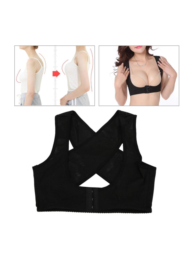 Hunchback Correction Belt, Back Posture Corrector, Back Brace Support for Women, Women Breathable Elastic Back Corrector Belt, Back Shoulder Posture Correction Band Improves Posture (L) - Image 3