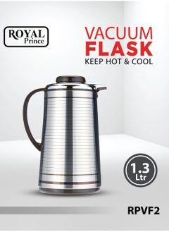 Vacuum Flask 1.3 Liter Black & Silver Color RPVF2
