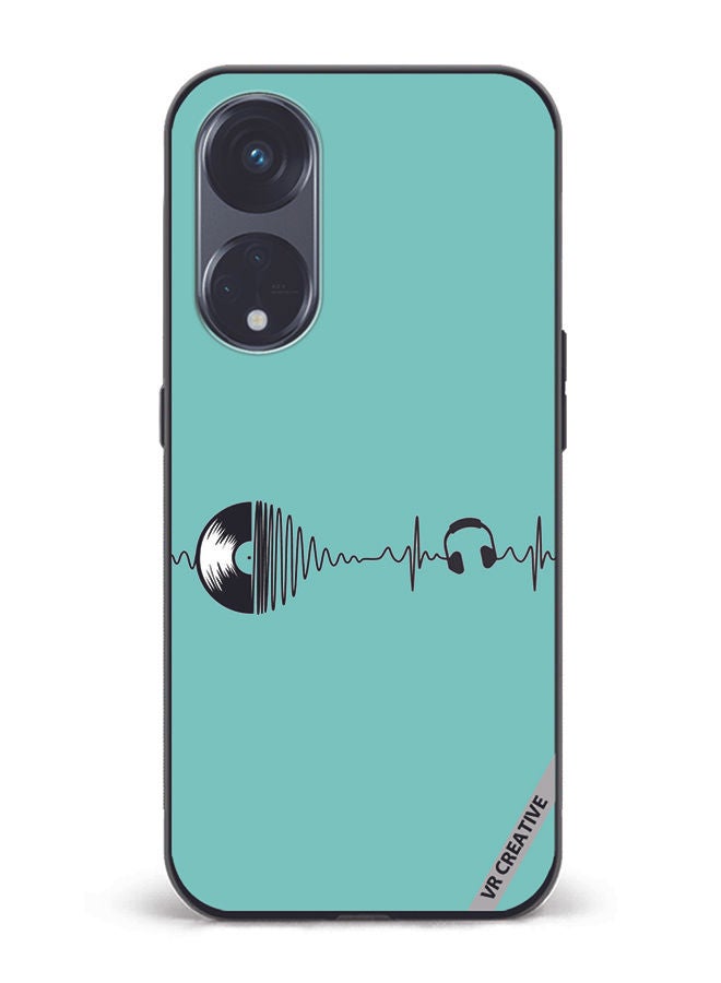 VR CREATIVE Protective Case Cover For Oppo Reno8 T 5G Music Beats Design Multicolour - Image 1