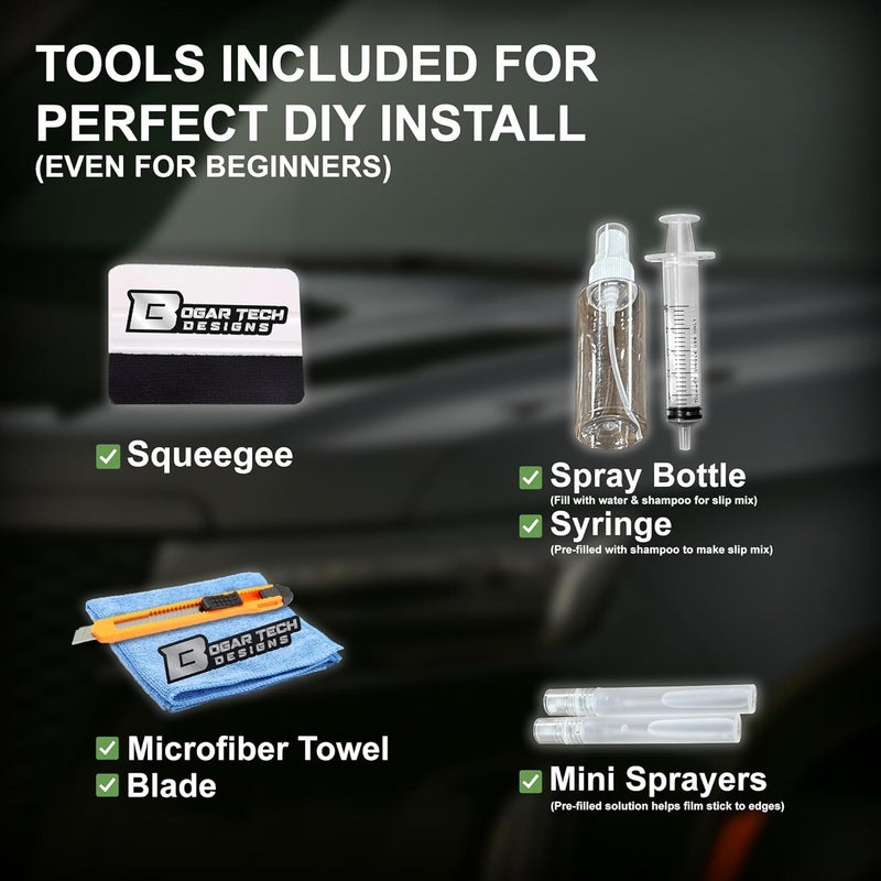 BOGAR TECH DESIGNS Tinted Head Light Overlay Tint for Jeep Grand Cherokee 2014-2021 - Dark Smoke - Image 5