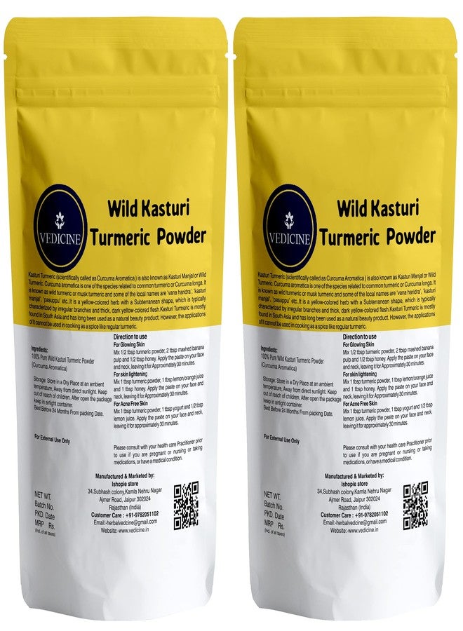 VEDICINE Wild Kasturi Amba Haldi Turmeric Manjal Powder For Face Pack - Image 2