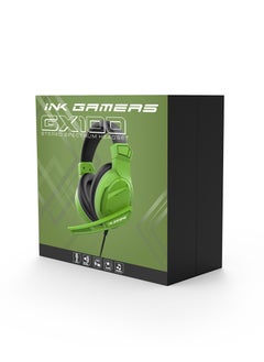 INK GAMERS GX100 Over Ear Wired Gaming Headphones for PS4 / PS5 / XBox / Switch / PC - Green  - Image 5