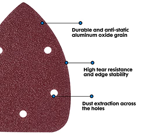 MIDO PROFESSIONAL ABRASIVE 84 PCS Mouse Detail Sander Sandpaper Sanding Paper Assorted 40/60/80/120/180/240/320 Grits - Image 4