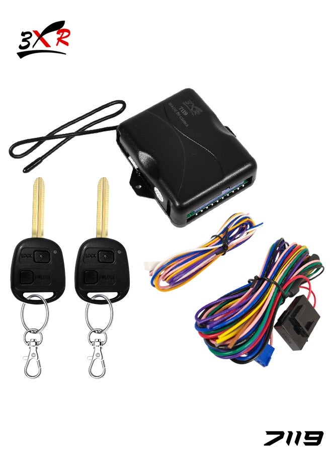 3XR Universal Car Keyless Entry System with Remote Lock/Unlock, and Automatic Locking Function, and Wiring Kit 7119 - Image 1