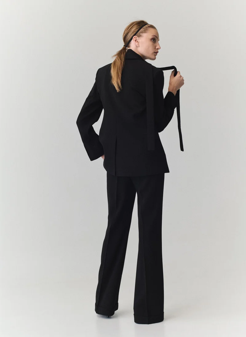 Mango Flared Trousers With Seams