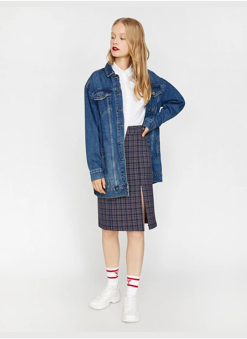 KOTON Check Skirt