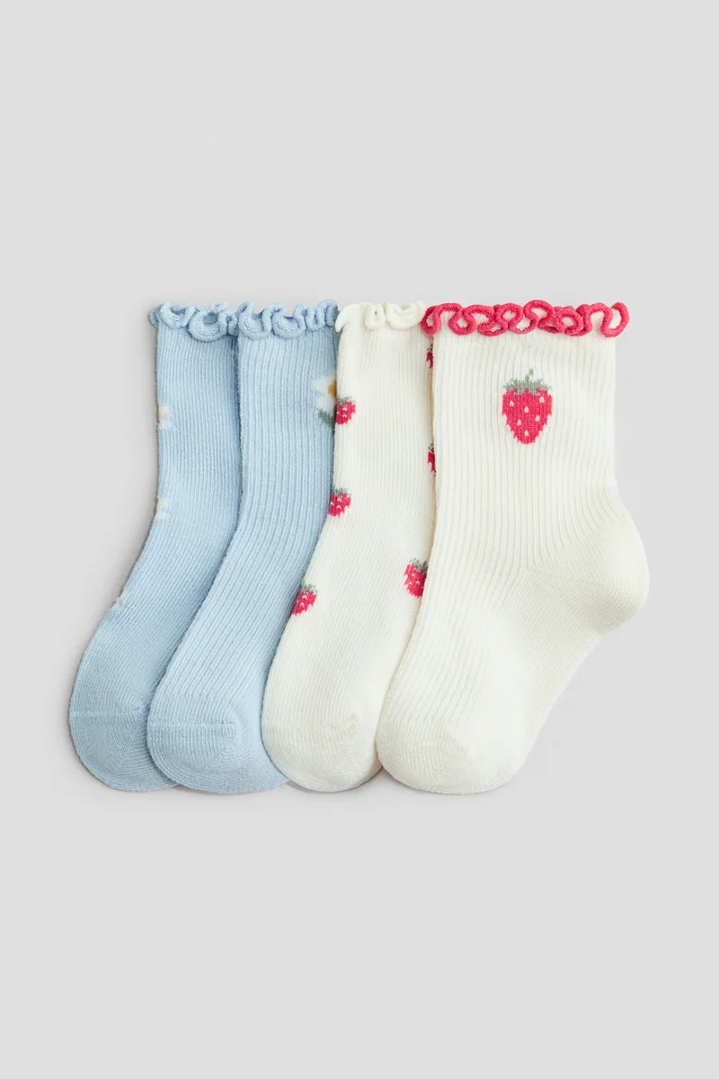 H&M 4-pack overlocked socks