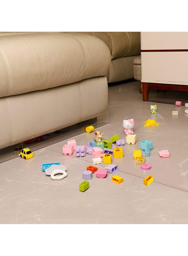 TPGP Toy Blockers for Furniture, Clear Blocking Board Under Furniture, Pet Baffle Board, Strong Adhesive Baffle, Adjustable Gap Bumper for Sofa, Bed (8 Pack/3.2 Inch) - Image 4