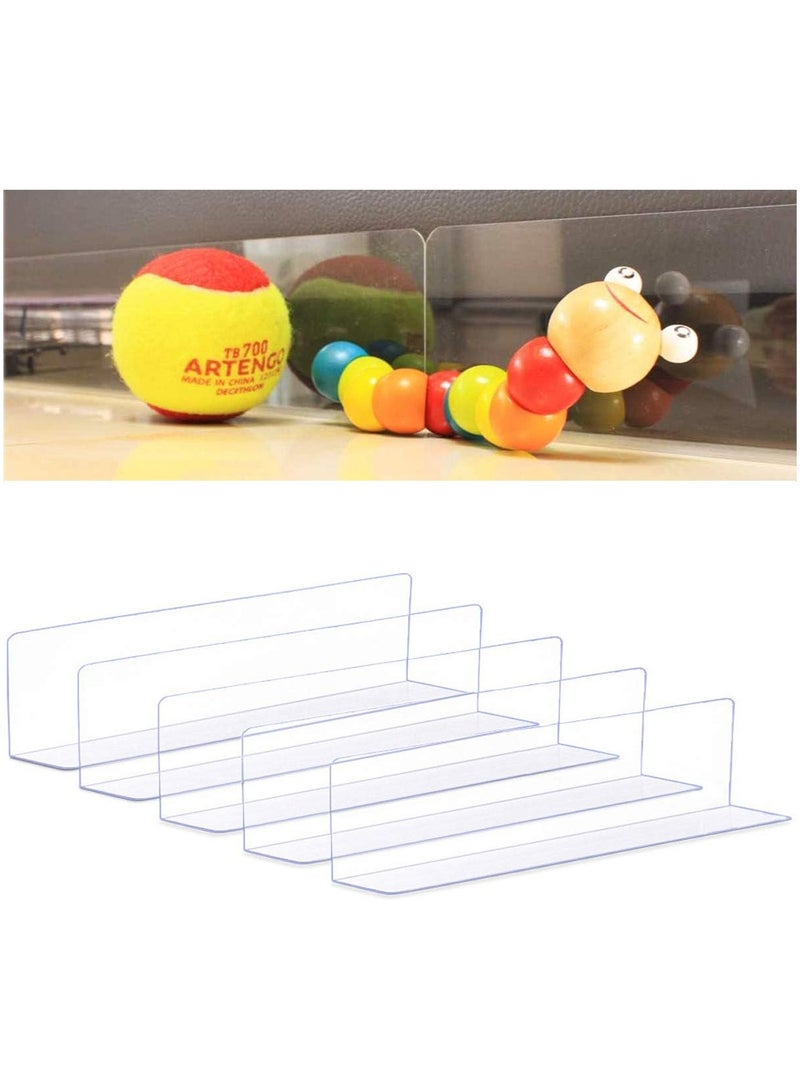 TPGP Toy Blockers for Furniture, Clear Blocking Board Under Furniture, Pet Baffle Board, Strong Adhesive Baffle, Adjustable Gap Bumper for Sofa, Bed (8 Pack/3.2 Inch) - Image 1