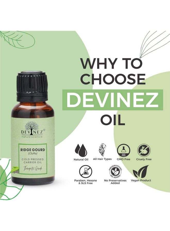 Devinez Ridge Gourd Coldpressed Oil 15Ml 100% Pure Natural & Undiluted In Glass Bottle Improves Skin Tone Hydrates & Nourishes The Skin Healthy Rejuvenating Glow - Image 3