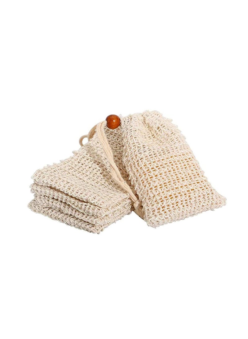 Y&D Soap Bag (5-Pack) Ideal for Body Scrub, Save Soaps, Natural Fiber eco Bags Foaming and Drying, Organic With Pouch Holder Shower Bath  - Image 5