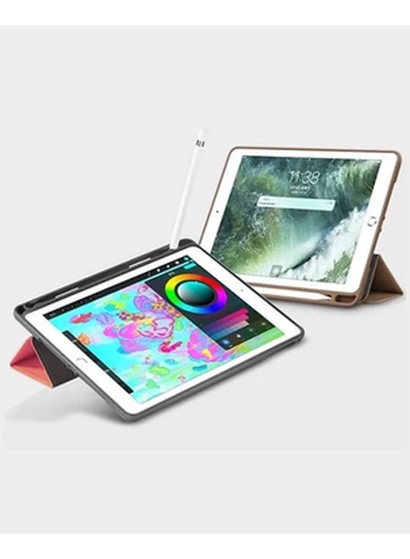 ديفيا حافظة جلدية مع فتحة قلم رصاص لجهاز Apple iPad Air 13 بوصة (2024) - أسود