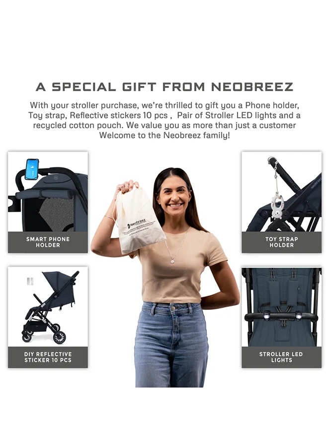 neobreez PENTA Compact Lightweight Travel Toddler Kids Baby Stroller W/Cup Holder,  Baby Trolley Handle Pushchair,  Quick Fold And Auto lock, Waterproof UPF 50+ Canopy 0-3yrs, 15kg,  3yrs Warranty