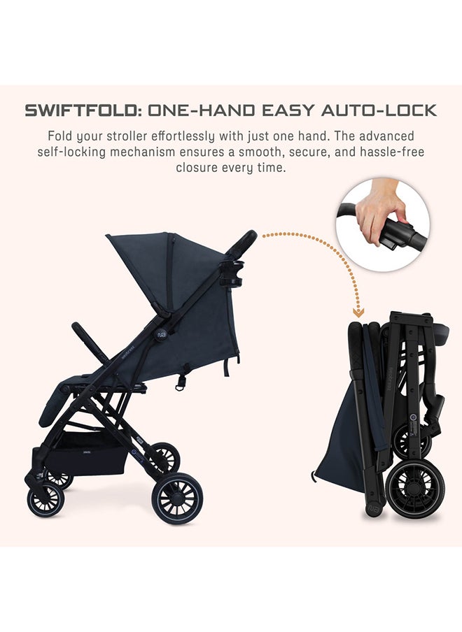 neobreez PENTA Lightweight Travel Baby Toddler Stroller, Trolley Handle Pushchair, Quick Fold And Auto lock, Waterproof UPF 50+ Canopy, Gift Bag, Toy Strap, LED lights, Cup And Phone Holder, 0-3yrs, 15kg, 3yrs Warranty  - Image 4