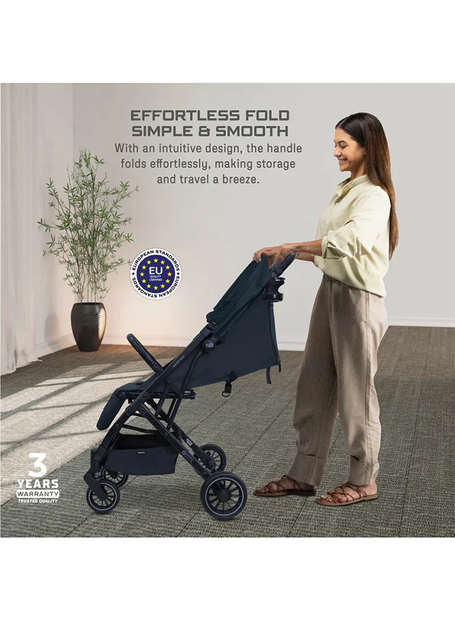 neobreez PENTA Compact Lightweight Travel Toddler Kids Baby Stroller W/Cup Holder,  Baby Trolley Handle Pushchair,  Quick Fold And Auto lock, Waterproof UPF 50+ Canopy 0-3yrs, 15kg,  3yrs Warranty