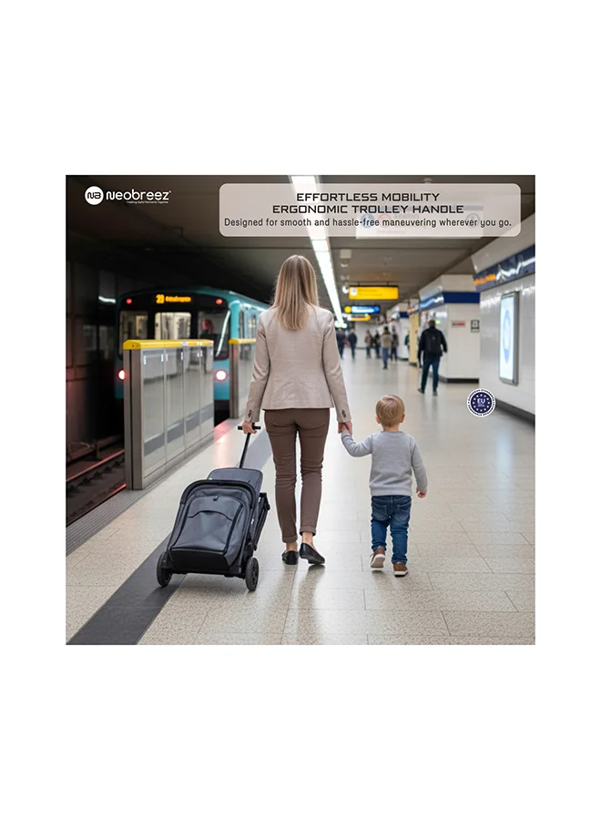 neobreez PENTA Compact Lightweight Travel Toddler Kids Baby Stroller W/Cup Holder,  Baby Trolley Handle Pushchair,  Quick Fold And Auto lock, Waterproof UPF 50+ Canopy 0-3yrs, 15kg,  3yrs Warranty