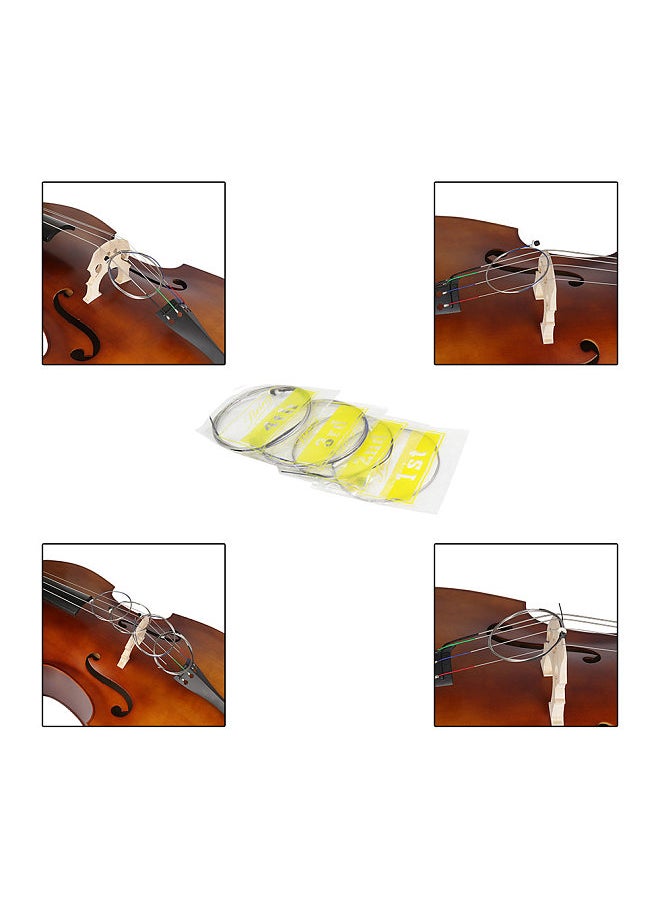 Full Set (G-D-A-E) Double Bass String Strings Steel Core Nickel Chromium Wound Ball End