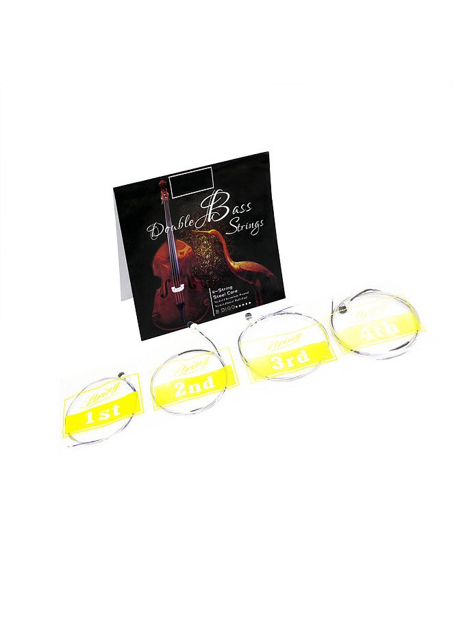 Full Set (G-D-A-E) Double Bass String Strings Steel Core Nickel Chromium Wound Ball End