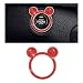 Augeny Bling Car Engine Start Button Cover Rhinestone Key Ignition Knob Ring Sparkling Push to Start Button Sticker for Women Universal Car Accessories for Interior Decoration 1PC Red - Image 2