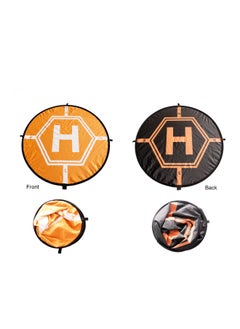 Generic Drone Apron 80cm Parking Pad Aerial Camera Landing Pad Foldable Drone Accessories-Color:Black + Orange  - Image 1