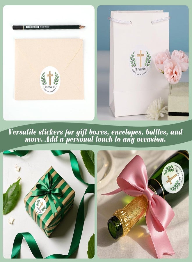 ROTEL 50 Pcs Mi Bautizo Stickers for Baptism Party Favors,Gracias Por Acompañarnos Tags for Spanish Baptism Decor,Mi Bautizo Sign Decoracion para Recuerdos de Bautizo Niña Niño - Image 5