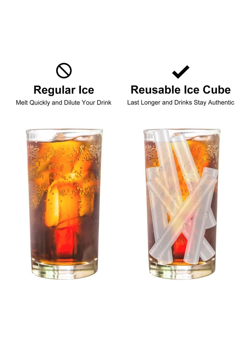 Generic - Reusable Ice Cube, Azonee 8 Pcs Quick Freeze Ice Sticks Plastic Ice Cube, BPA Free, Washable, Pernament Non-Melting Water Bottle IceStick for Drinks, Water Bottles - Image 1