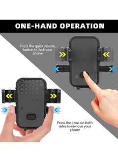 VAYMAY Car Phone Holder Dashboard Adjustable Car Mobile Stand Windshield Car Cradle Suction Compatible For iPhone 16 Series, 15 Pro,15 Pro Max, Car Phone Holder - Black  - Image 5