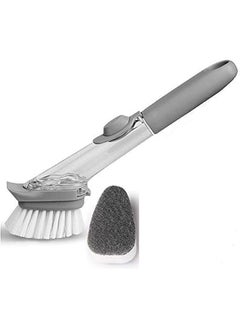 promass Soap Dispensing Dish Brush, Washing Up Brushes with Long Handle & Replacement Heads, Kitchen Brush for Pans Pots Sink, dishwashing sponge, dish sponge