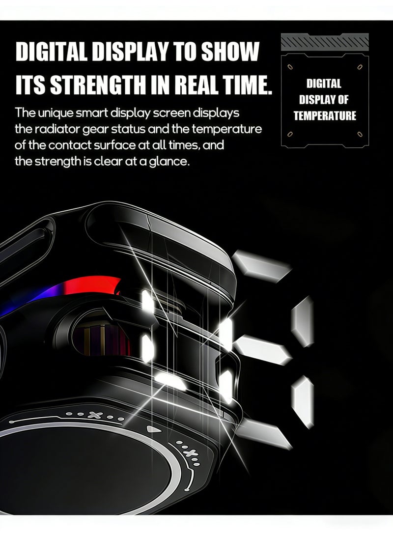 Memo Wireless Magnetic Phone Cooler with External Battery, Battery Display Portable Phone Cooling Fan, Universal Phone Fan Cellphone Radiator (Radiator + 2000 mAh Independent Battery) - Image 5