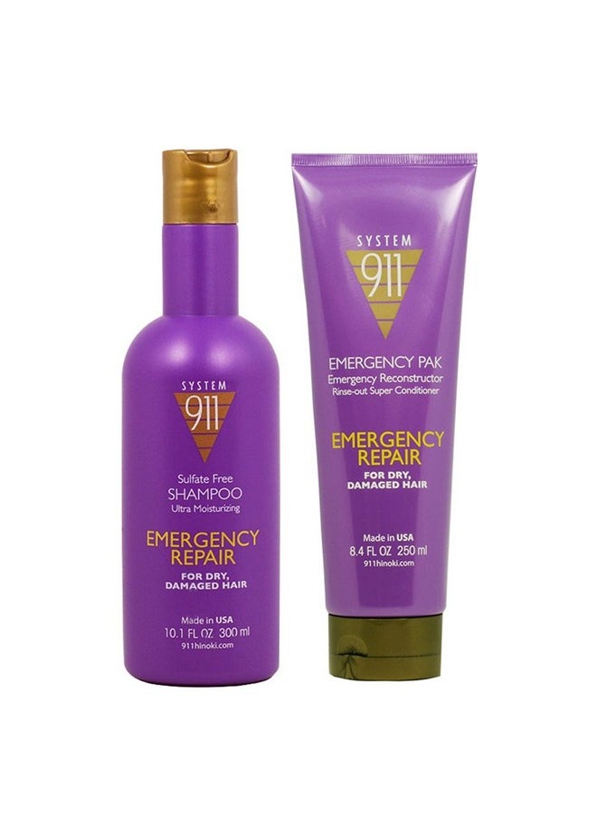 Hayashi System 911 Shampoo 10.1Oz & Emergency Pak 8.4Oz"Set"  - Image 2