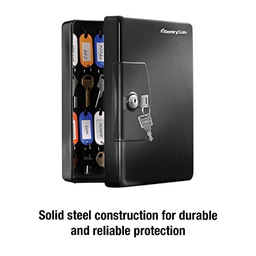 SentrySafe Key Box, Small Black Key Lock Box, Locked Key Rack Wall Mount for Secure and Easy Access to Multiple Keys, 0.06 Cubic Feet, KB-25 - Image 3