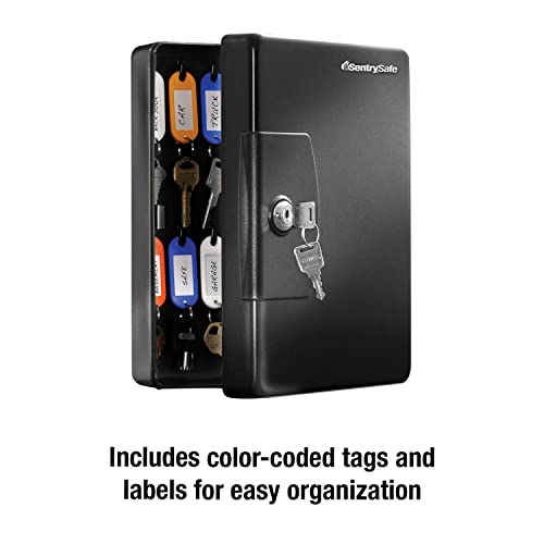 SentrySafe Key Box, Small Black Key Lock Box, Locked Key Rack Wall Mount for Secure and Easy Access to Multiple Keys, 0.06 Cubic Feet, KB-25 - Image 4