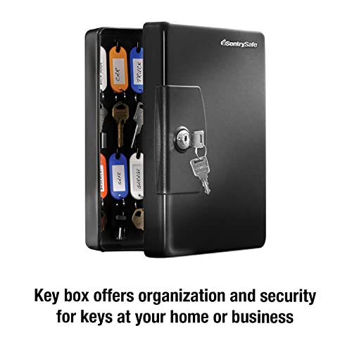 SentrySafe Key Box, Small Black Key Lock Box, Locked Key Rack Wall Mount for Secure and Easy Access to Multiple Keys, 0.06 Cubic Feet, KB-25 - Image 2