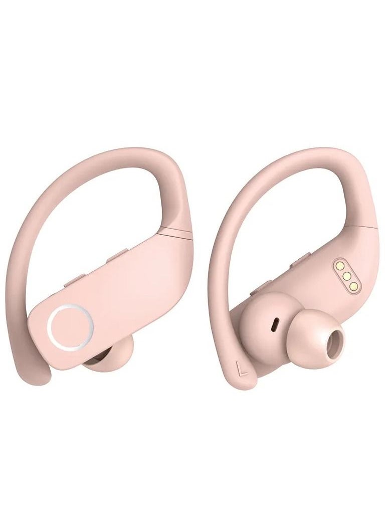 sanag Z9 Sports Wireless Bluetooth Earphones Ear Hook Waterproof Running Fitness Earbuds HIFI AAC PINK  - Image 1