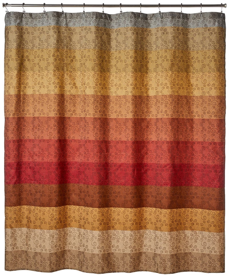 Popular Bath Shower Curtain Miramar Collection 70 x 72 Multicolor