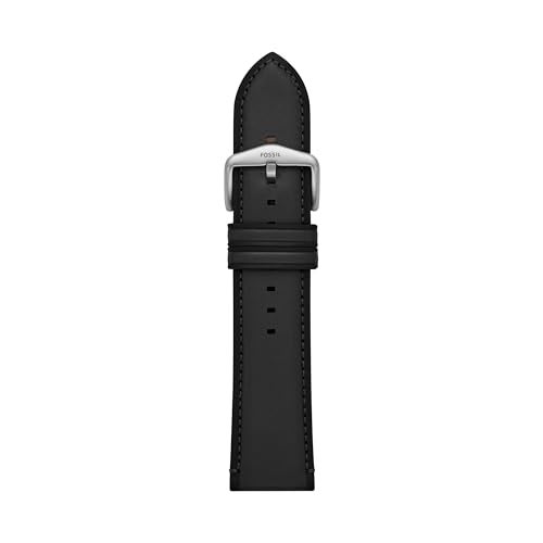 Fossil Mens 24mm Black LiteHide Leather Watch Band - Image 1