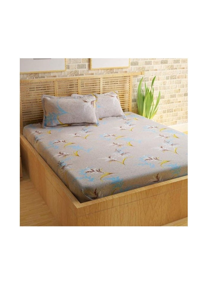 Story at Home Story at Home Flat Double Bedsheet, Grey, 235cm X 270cm, Mt1404 