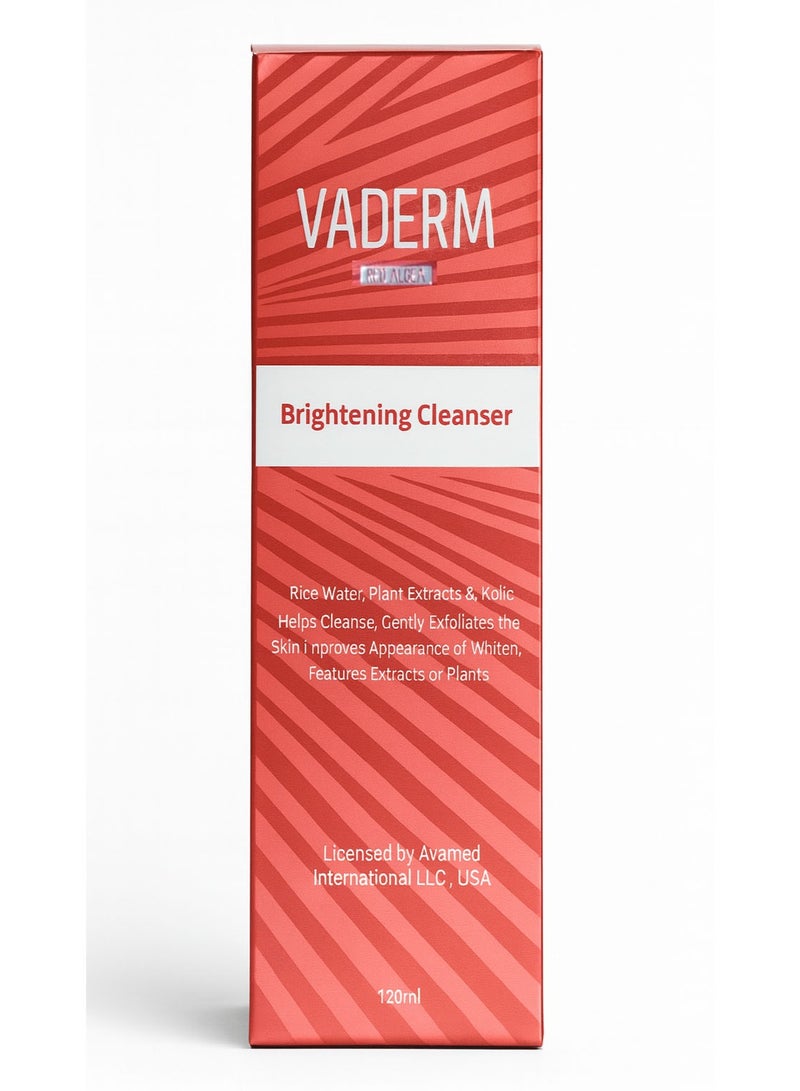 Vaderm Red Algae Brightening Cleanser 120 Ml Glass Bottle - Image 2