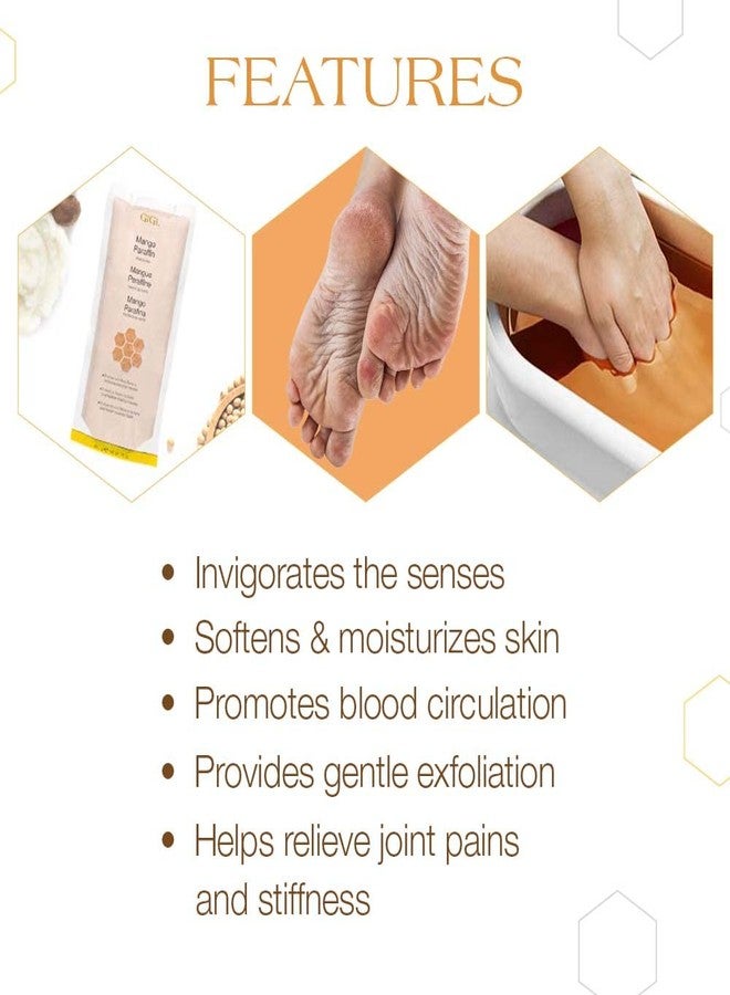 GiGi Paraffin Wax Refill with Mango & Shea Butter – Ultra-Hydrating Hand & Feet Treatment, Compatible with Paraffin Bath & Machine, 16 oz - Image 4