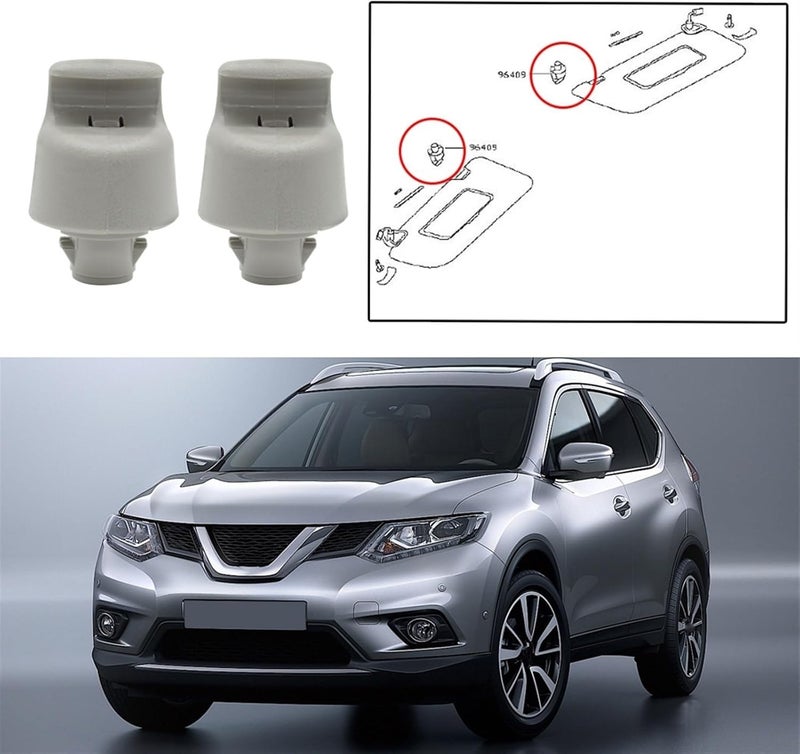 Wivplex 2Pcs Car Sun Visor Clip Retainer for Nissan and Renault - Image 4