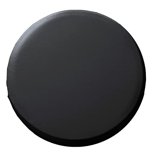 Shukii Stool Covers Round 4 Pack Bar Watedrproof PU Slipcover with Elastic Cushion Seat for Chair, Black - Image 5